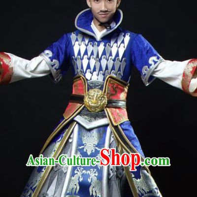 Chinese Traditional Dance Cao Cao Costume Folk Dance Stage Show Clothing for Men