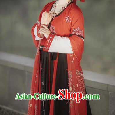Chinese Tang Dynasty Court Maid Hanfu Dress Traditional Ancient Palace Maidservants Costumes for Women