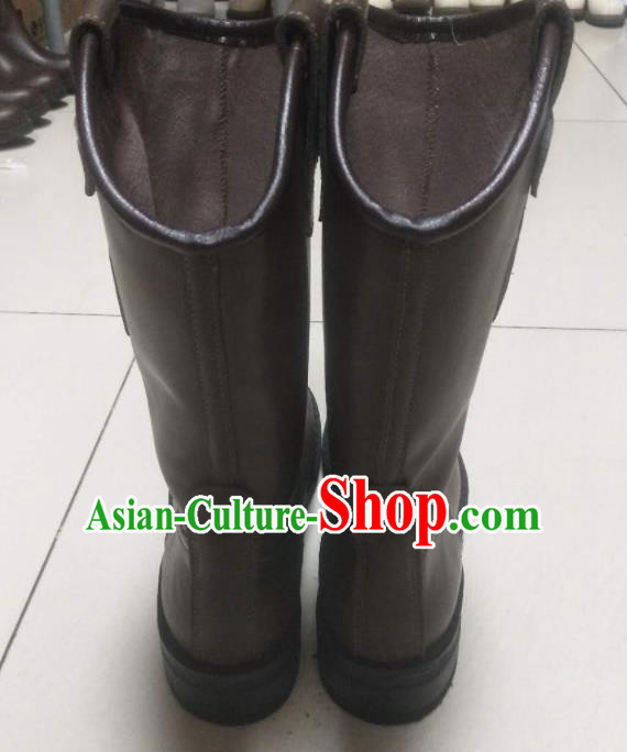 Chinese Traditional Mongol Nationality Wedding Boots Mongolian Ethnic Leather Riding Boots for Men Chinese Traditional Mongol Nationality Wedding Boots Mongolian Ethnic Leather Riding Boots for Men