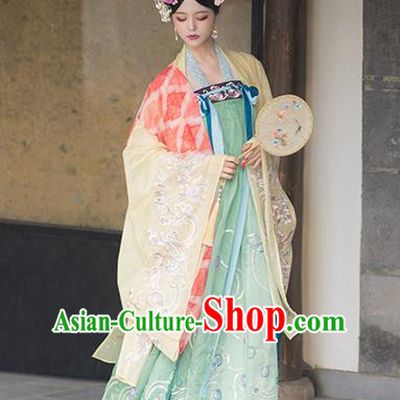 Chinese Tang Dynasty Imperial Consort Hanfu Dress Traditional Ancient Court Senior Concubine Costumes for Women