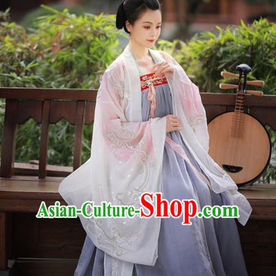 Asian Chinese Tang Dynasty Imperial Concubine Hanfu Dress Traditional Ancient Peri Princess Costumes for Women