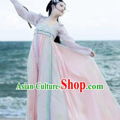 Asian Chinese Tang Dynasty Court Hanfu Dress Traditional Ancient Princess Goddess Costumes for Women