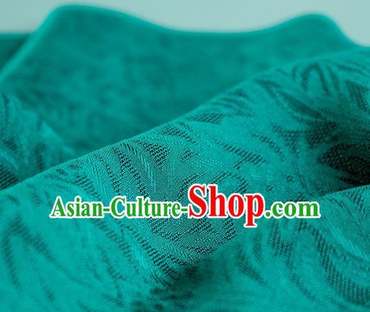 Traditional Chinese Classical Rohdea Pattern Design Green Silk Fabric Ancient Hanfu Dress Silk Cloth Traditional Chinese Classical Rohdea Pattern Design Green Silk Fabric Ancient Hanfu Dress Silk Cloth