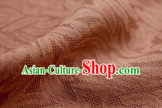 Traditional Chinese Classical Rohdea Pattern Design Brown Silk Fabric Ancient Hanfu Dress Silk Cloth Traditional Chinese Classical Rohdea Pattern Design Brown Silk Fabric Ancient Hanfu Dress Silk Cloth