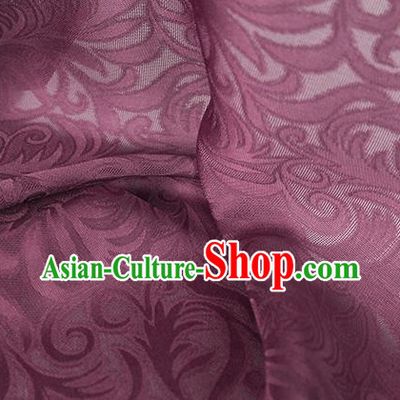 Traditional Chinese Classical Phoenix Flower Pattern Design Wine Red Silk Fabric Ancient Hanfu Dress Silk Cloth