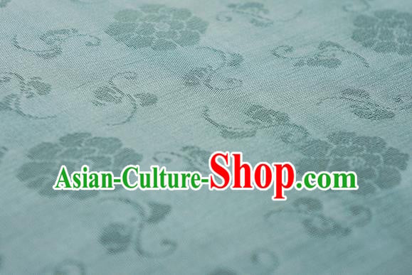 Traditional Chinese Classical Flower Pattern Design Green Silk Fabric Ancient Hanfu Dress Silk Cloth Traditional Chinese Classical Flower Pattern Design Green Silk Fabric Ancient Hanfu Dress Silk Cloth