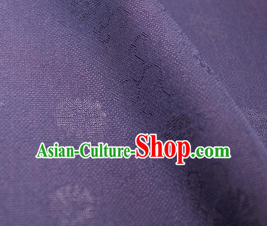 Traditional Chinese Classical Daisy Pattern Design Purple Silk Fabric Ancient Hanfu Dress Silk Cloth