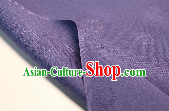 Traditional Chinese Classical Daisy Pattern Design Purple Silk Fabric Ancient Hanfu Dress Silk Cloth