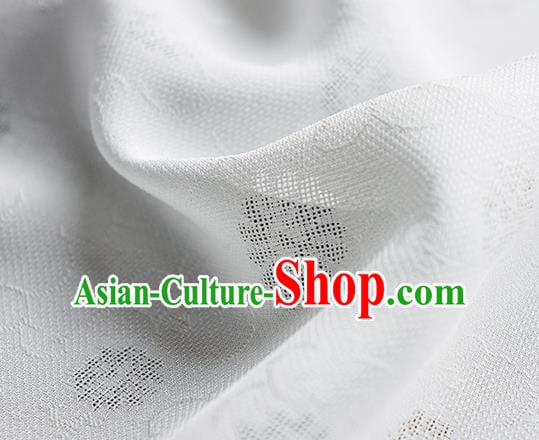 Traditional Chinese Classical Daisy Pattern Design White Silk Fabric Ancient Hanfu Dress Silk Cloth Traditional Chinese Classical Daisy Pattern Design White Silk Fabric Ancient Hanfu Dress Silk Cloth