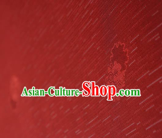 Traditional Chinese Classical Flowers Pattern Design Red Silk Fabric Ancient Hanfu Dress Silk Cloth Traditional Chinese Classical Flowers Pattern Design Red Silk Fabric Ancient Hanfu Dress Silk Cloth