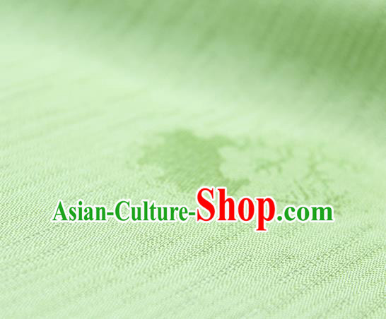 Traditional Chinese Classical Flowers Pattern Design Light Green Silk Fabric Ancient Hanfu Dress Silk Cloth
