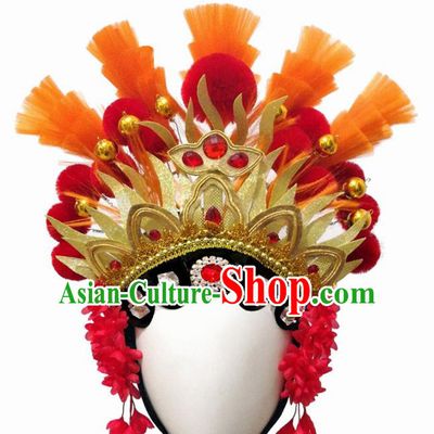 Traditional Chinese Beijing Opera Hair Accessories Classical Dance Wig Chignon Headdress for Women
