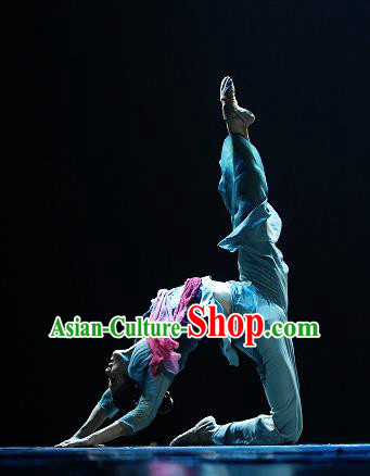 Chinese Traditional Classical Dance Fan Dance Blue Outfits Group Dance Costume for Women Chinese Traditional Classical Dance Fan Dance Blue Outfits Group Dance Costume for Women