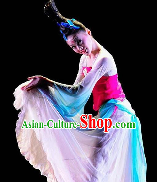 Chinese Traditional Classical Dance Orchid Dance Outfits Group Dance Costume for Women Chinese Traditional Classical Dance Orchid Dance Outfits Group Dance Costume for Women