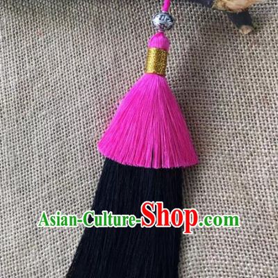 Chinese Traditional Ethnic Ear Accessories Nationality Rosy Wool Yarn Earrings for Women