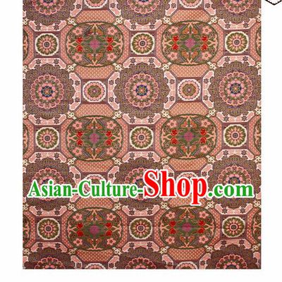 Asian Chinese Traditional Pattern Brocade Buddhism Satin Fabric Chinese Silk Material