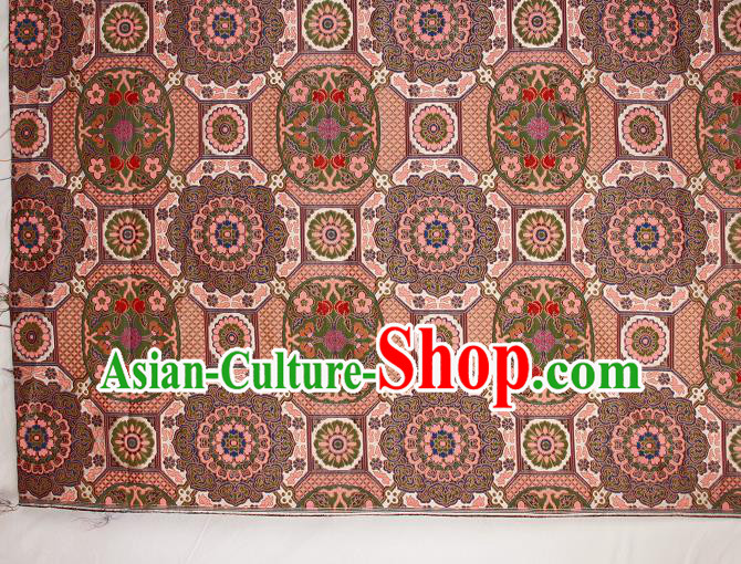 Asian Chinese Traditional Pattern Brocade Buddhism Satin Fabric Chinese Silk Material Asian Chinese Traditional Pattern Brocade Buddhism Satin Fabric Chinese Silk Material