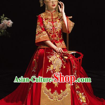 Top Chinese Empress Design Beautiful Bride Wedding Clothing for Women