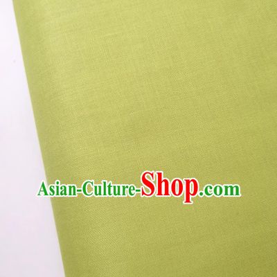 Traditional Chinese Lime Green Fabric Ancient Hanfu Cheongsam Cotton Cloth