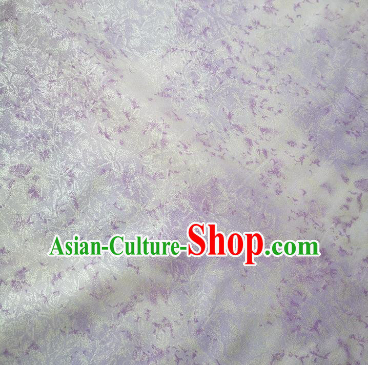 Traditional Chinese Cheongsam Classical Pattern Lilac Brocade Fabric Ancient Hanfu Silk Cloth Traditional Chinese Cheongsam Classical Pattern Lilac Brocade Fabric Ancient Hanfu Silk Cloth
