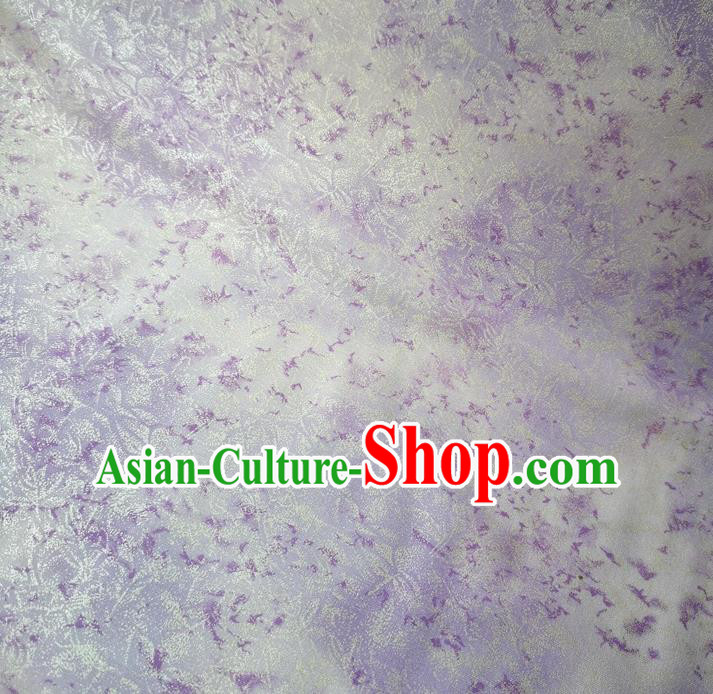 Traditional Chinese Cheongsam Classical Pattern Lilac Brocade Fabric Ancient Hanfu Silk Cloth Traditional Chinese Cheongsam Classical Pattern Lilac Brocade Fabric Ancient Hanfu Silk Cloth