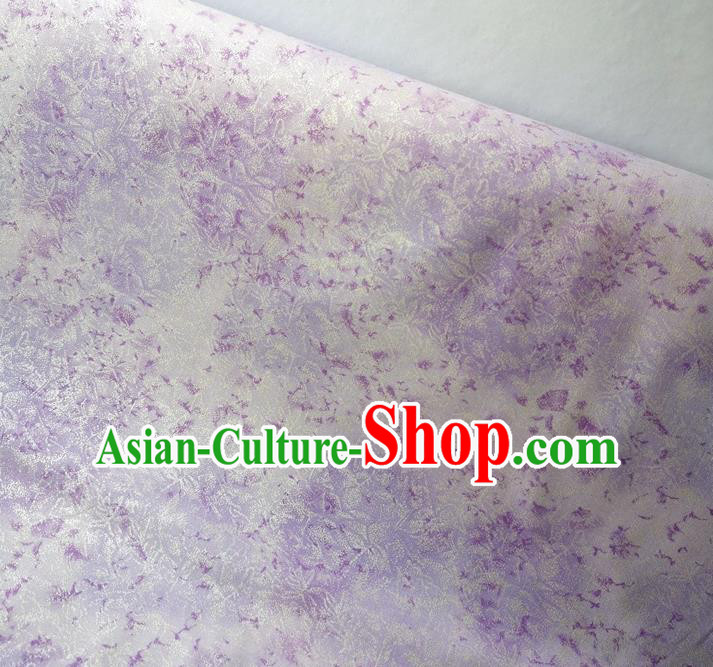 Traditional Chinese Cheongsam Classical Pattern Lilac Brocade Fabric Ancient Hanfu Silk Cloth Traditional Chinese Cheongsam Classical Pattern Lilac Brocade Fabric Ancient Hanfu Silk Cloth