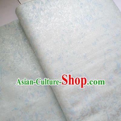 Traditional Chinese Cheongsam Classical Light Blue Pattern Brocade Fabric Ancient Hanfu Silk Cloth