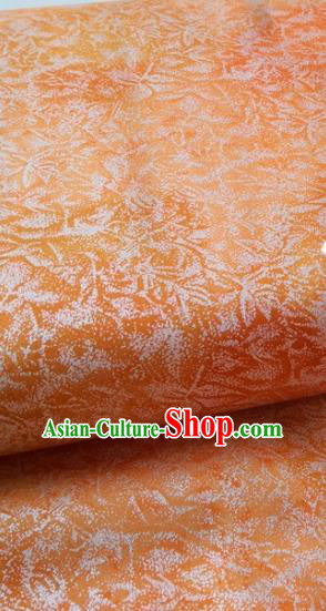 Traditional Chinese Cheongsam Classical Pattern Orange Brocade Fabric Ancient Hanfu Silk Cloth Traditional Chinese Cheongsam Classical Pattern Orange Brocade Fabric Ancient Hanfu Silk Cloth