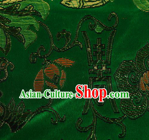 Asian Chinese Traditional Chrysanthemum Pattern Green Brocade Tibetan Robe Satin Fabric Silk Material Asian Chinese Traditional Chrysanthemum Pattern Green Brocade Tibetan Robe Satin Fabric Silk Material