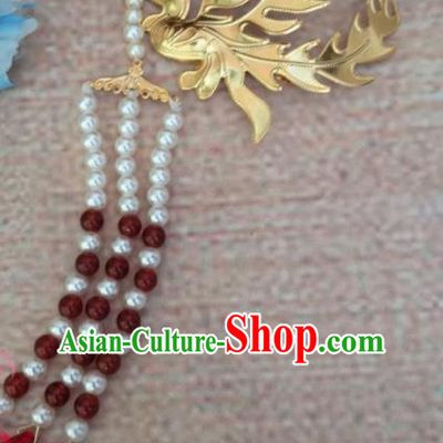 Chinese Traditional Princess Beads Tassel Phoenix Hairpins Ancient Court Lady Hair Accessories for Women