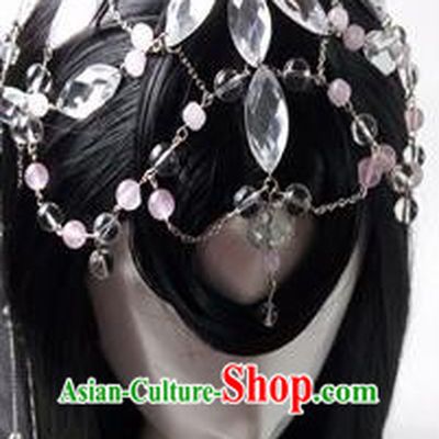 Chinese Traditional Cosplay Goddess Wigs Ancient Palace Princess Wig Sheath Hair Accessories for Women