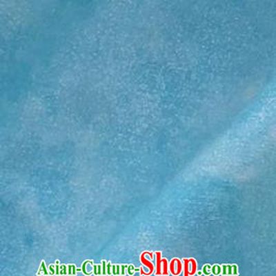 Traditional Chinese Cheongsam Blue Brocade Fabric Ancient Hanfu Silk Cloth