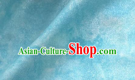 Traditional Chinese Cheongsam Blue Brocade Fabric Ancient Hanfu Silk Cloth Traditional Chinese Cheongsam Blue Brocade Fabric Ancient Hanfu Silk Cloth