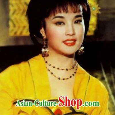 Chinese Classical Ancient Female Emperor Tang Dynasty Emperor Wu Zetian Wig and Hair Jewelry Set