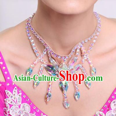 Handmade Latin Dance Competition Necklet Modern Dance International Rumba Dance Necklace Accessories for Women