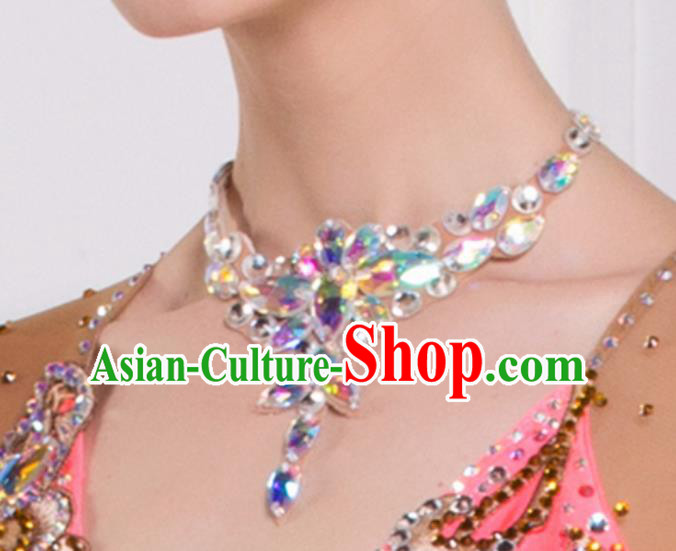Handmade Latin Dance Competition Necklace International Rumba Dance Accessories for Women Handmade Latin Dance Competition Necklace International Rumba Dance Accessories for Women