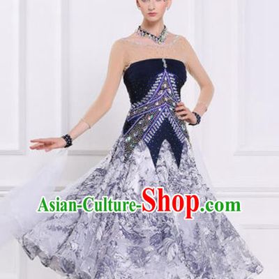 Top Grade Modern Dance Dress Ballroom Dance International Waltz Competition Costume for Women