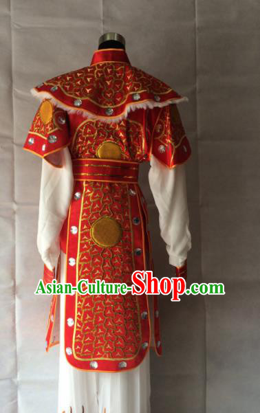 Chinese Beijing Opera Takefu Red Clothing Traditional Peking Opera Soldier Costume for Men Chinese Beijing Opera Takefu Red Clothing Traditional Peking Opera Soldier Costume for Men