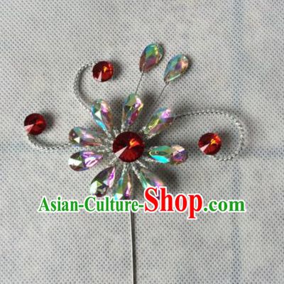 Chinese Beijing Opera Diva Crystal Hairpins Traditional Peking Opera Hair Accessories for Women