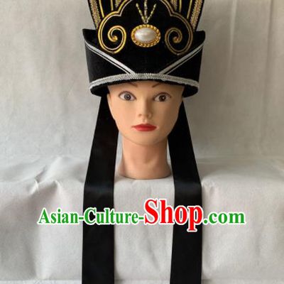 Chinese Beijing Opera Minister Hat Traditional Peking Opera Royal Highness Headwear for Men