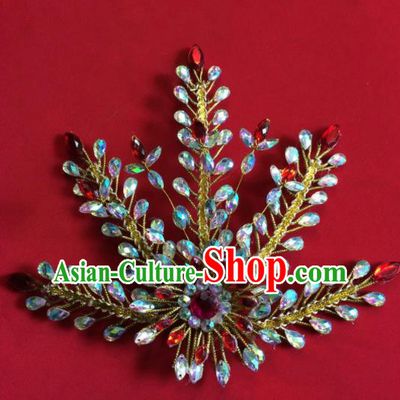 Chinese Ancient Princess Crystal Phoenix Hairpin Traditional Peking Opera Actress Hair Accessories for Women