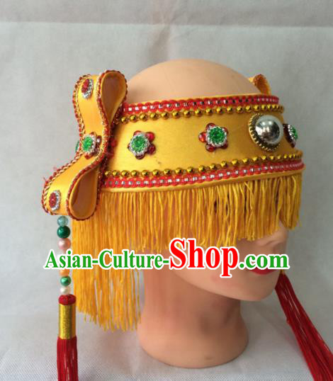Chinese Beijing Opera Livehand Tassel Hat Traditional Peking Opera Headwear for Men Chinese Beijing Opera Livehand Tassel Hat Traditional Peking Opera Headwear for Men