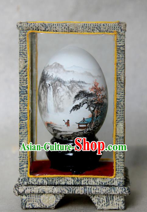 Chinese Wonder Hand Painted Landscape Colorful Egg Chinese Wonder Hand Painted Landscape Colorful Egg