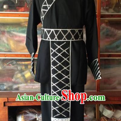 Chinese Beijing Opera Takefu Black Clothing Traditional Peking Opera Soldier Costume for Men
