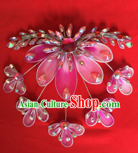 Chinese Beijing Opera Princess Hair Claw Hairpins Traditional Peking Opera Diva Hair Accessories for Women Chinese Beijing Opera Princess Hair Claw Hairpins Traditional Peking Opera Diva Hair Accessories for Women