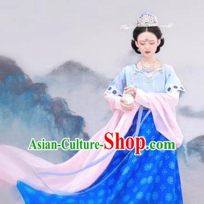 Chinese Ancient Court Lady Hanfu Dress Traditional Tang Dynasty Imperial Consort Costumes for Women