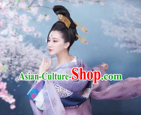 Chinese Ancient Royal Lady Purple Hanfu Dress Traditional Tang Dynasty Imperial Consort Costumes for Women Chinese Ancient Royal Lady Purple Hanfu Dress Traditional Tang Dynasty Imperial Consort Costumes for Women