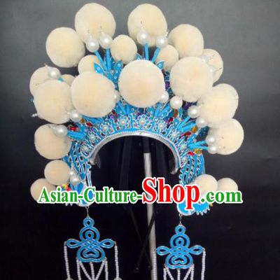 Chinese Beijing Opera Princess Phoenix Coronet Traditional Peking Opera Diva Hat Hair Accessories for Women
