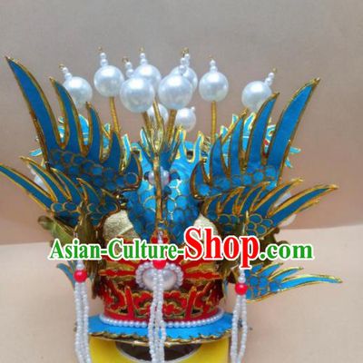 Chinese Beijing Opera Prince Hairdo Crown Traditional Peking Opera Niche Hair Accessories for Men