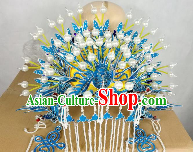Chinese Beijing Opera Imperial Consort Yellow Phoenix Coronet Traditional Peking Opera Bride Hat Hair Accessories for Women Chinese Beijing Opera Imperial Consort Yellow Phoenix Coronet Traditional Peking Opera Bride Hat Hair Accessories for Women